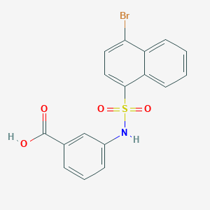 3-(4-Bromonaphthalene-1-sulfonamido)benzoic acid