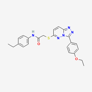 molecular formula C23H23N5O2S B2732988 2-((3-(4-ethoxyphenyl)-[1,2,4]triazolo[4,3-b]pyridazin-6-yl)thio)-N-(4-ethylphenyl)acetamide CAS No. 852436-65-8
