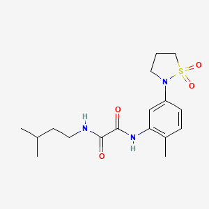 molecular formula C17H25N3O4S B2732989 N1-(5-(1,1-二氧异噻唑啉-2-基)-2-甲基苯基)-N2-异戊氧乙酰胺 CAS No. 1105215-12-0