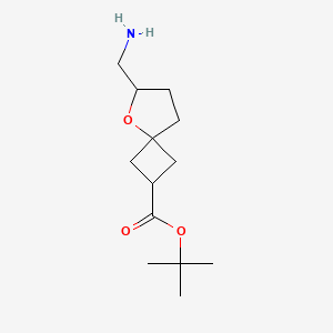 molecular formula C13H23NO3 B2732995 Tert-butyl 6-(aminomethyl)-5-oxaspiro[3.4]octane-2-carboxylate CAS No. 2126177-92-0