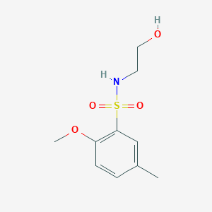 molecular formula C10H15NO4S B273300 N-(2-hydroxyethyl)-2-methoxy-5-methylbenzenesulfonamide 