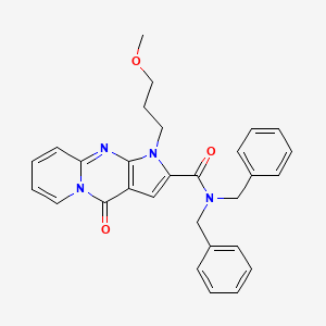 molecular formula C29H28N4O3 B2733002 N,N-dibenzyl-1-(3-methoxypropyl)-4-oxo-1,4-dihydropyrido[1,2-a]pyrrolo[2,3-d]pyrimidine-2-carboxamide CAS No. 900871-80-9