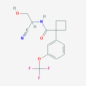 N-(1-cyano-2-hydroxyethyl)-1-[3-(trifluoromethoxy)phenyl]cyclobutane-1-carboxamide