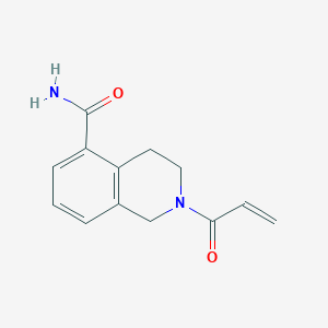 molecular formula C13H14N2O2 B2733009 2-Prop-2-enoyl-3,4-dihydro-1H-isoquinoline-5-carboxamide CAS No. 2361638-00-6