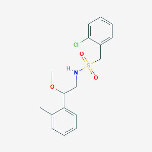 molecular formula C17H20ClNO3S B2733011 1-(2-氯苯基)-N-(2-甲氧基-2-(邻甲苯基)乙基)甲磺酰胺 CAS No. 1797281-30-1