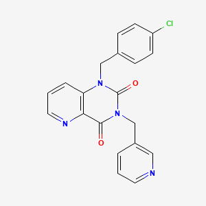 molecular formula C20H15ClN4O2 B2733013 1-(4-chlorobenzyl)-3-(pyridin-3-ylmethyl)pyrido[3,2-d]pyrimidine-2,4(1H,3H)-dione CAS No. 941990-00-7