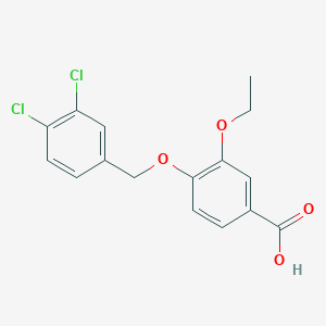 molecular formula C16H14Cl2O4 B2733015 4-[(3,4-Dichlorobenzyl)oxy]-3-ethoxybenzoic acid CAS No. 938356-44-6