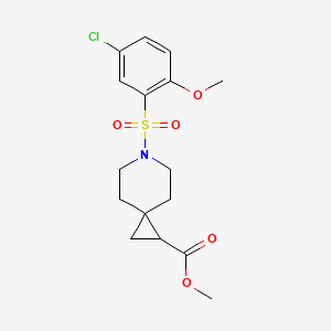 Methyl 6-((5-chloro-2-methoxyphenyl)sulfonyl)-6-azaspiro[2.5]octane-1-carboxylate