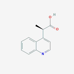 molecular formula C12H11NO2 B2733026 (2R)-2-Quinolin-4-ylpropanoic acid CAS No. 2248173-82-0