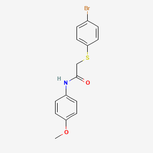 molecular formula C15H14BrNO2S B2733033 2-[(4-bromophenyl)sulfanyl]-N-(4-methoxyphenyl)acetamide CAS No. 329078-47-9