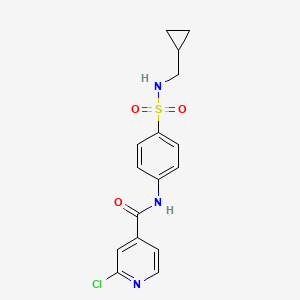 molecular formula C16H16ClN3O3S B2733041 2-Chloro-N-[4-(cyclopropylmethylsulfamoyl)phenyl]pyridine-4-carboxamide CAS No. 2411317-64-9