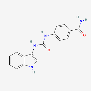 molecular formula C16H14N4O2 B2733042 4-(3-(1H-吲哚-3-基)脲基)苯甲酰胺 CAS No. 899990-03-5