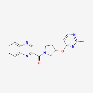 2-{3-[(2-Methylpyrimidin-4-yl)oxy]pyrrolidine-1-carbonyl}quinoxaline