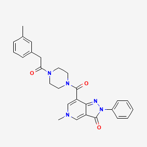 5-methyl-2-phenyl-7-(4-(2-(m-tolyl)acetyl)piperazine-1-carbonyl)-2H-pyrazolo[4,3-c]pyridin-3(5H)-one