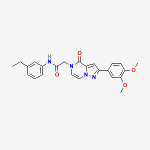 molecular formula C24H24N4O4 B2733064 2-[2-(3,4-dimethoxyphenyl)-4-oxopyrazolo[1,5-a]pyrazin-5(4H)-yl]-N-(3-ethylphenyl)acetamide CAS No. 941876-83-1