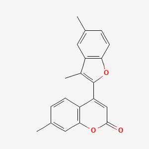 molecular formula C20H16O3 B2733067 4-(3,5-Dimethyl-1-benzofuran-2-yl)-7-methylchromen-2-one CAS No. 243143-66-0