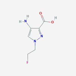 molecular formula C6H8FN3O2 B2733071 4-Amino-1-(2-fluoroethyl)-1H-pyrazole-3-carboxylic acid CAS No. 1429418-72-3