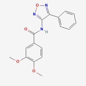 molecular formula C17H15N3O4 B2733072 3,4-dimethoxy-N-(4-phenyl-1,2,5-oxadiazol-3-yl)benzamide CAS No. 866236-85-3