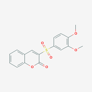 molecular formula C17H14O6S B2733075 3-[(3,4-二甲氧基苯基)磺酰基]-2H-香豆素-2-酮 CAS No. 866347-83-3
