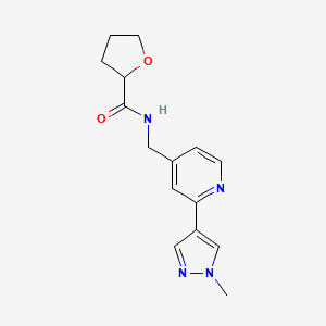 N-((2-(1-methyl-1H-pyrazol-4-yl)pyridin-4-yl)methyl)tetrahydrofuran-2-carboxamide