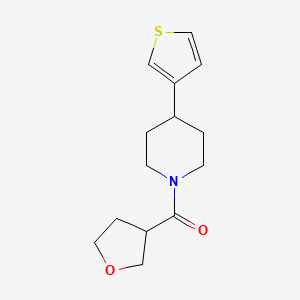 molecular formula C14H19NO2S B2733085 (Tetrahydrofuran-3-yl)(4-(thiophen-3-yl)piperidin-1-yl)methanone CAS No. 2034554-84-0
