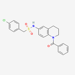 N-(1-benzoyl-1,2,3,4-tetrahydroquinolin-6-yl)-1-(4-chlorophenyl)methanesulfonamide