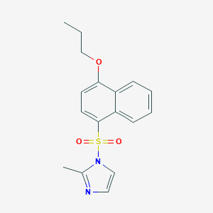 molecular formula C17H18N2O3S B273309 2-methyl-1-[(4-propoxynaphthalen-1-yl)sulfonyl]-1H-imidazole 