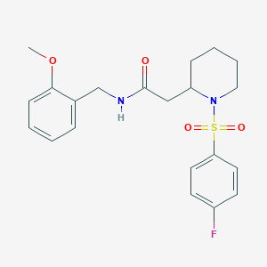 2-(1-((4-fluorophenyl)sulfonyl)piperidin-2-yl)-N-(2-methoxybenzyl)acetamide
