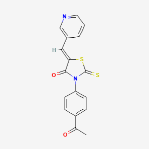 (Z)-3-(4-acetylphenyl)-5-(pyridin-3-ylmethylene)-2-thioxothiazolidin-4-one