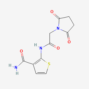 2-(2-(2,5-Dioxopyrrolidin-1-yl)acetamido)thiophene-3-carboxamide