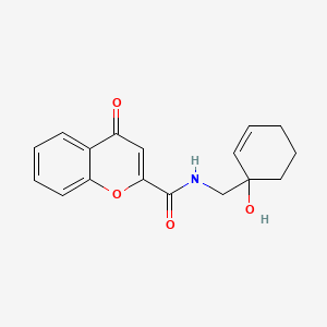 molecular formula C17H17NO4 B2733103 N-[(1-hydroxycyclohex-2-en-1-yl)methyl]-4-oxo-4H-chromene-2-carboxamide CAS No. 2097871-88-8