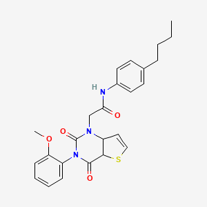 molecular formula C25H25N3O4S B2733122 N-(4-丁基苯基)-2-[3-(2-甲氧基苯基)-2,4-二氧代-1H,2H,3H,4H-噻吩[3,2-d]嘧啶-1-基]乙酰胺 CAS No. 1260904-14-0
