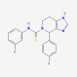 molecular formula C19H16F2N4S B2733124 N-(3-fluorophenyl)-4-(4-fluorophenyl)-6,7-dihydro-3H-imidazo[4,5-c]pyridine-5(4H)-carbothioamide CAS No. 847407-07-2
