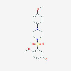 molecular formula C19H24N2O5S B273313 1-[(2,5-Dimethoxyphenyl)sulfonyl]-4-(4-methoxyphenyl)piperazine 
