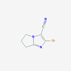 molecular formula C7H6BrN3 B2733139 2-bromo-5H,6H,7H-pyrrolo[1,2-a]imidazole-3-carbonitrile CAS No. 2092245-77-5