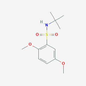 molecular formula C12H19NO4S B273316 N-tert-butyl-2,5-dimethoxybenzene-1-sulfonamide 