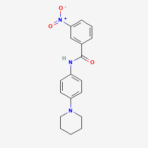 molecular formula C18H19N3O3 B2733178 3-nitro-N-(4-piperidin-1-ylphenyl)benzamide CAS No. 448912-81-0