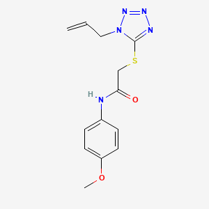 molecular formula C13H15N5O2S B2733179 2-((1-烯丙基-1H-四唑-5-基)硫代)-N-(4-甲氧基苯基)乙酰胺 CAS No. 397266-69-2