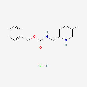 molecular formula C15H23ClN2O2 B2733182 Benzyl ((5-methylpiperidin-2-yl)methyl)carbamate hydrochloride CAS No. 1823856-87-6