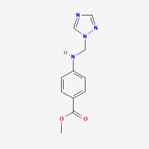 molecular formula C11H12N4O2 B2733186 Methyl 4-(1,2,4-triazol-1-ylmethylamino)benzoate CAS No. 2248362-93-6