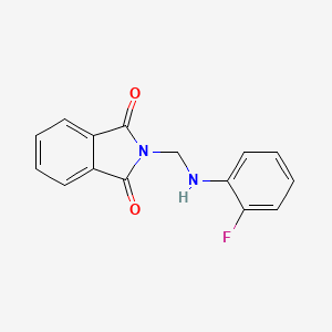 molecular formula C15H11FN2O2 B2733188 2-[(2-氟苯胺基)甲基]异吲哚-1,3-二酮 CAS No. 324067-74-5