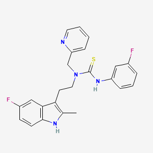 1-[2-(5-fluoro-2-methyl-1H-indol-3-yl)ethyl]-3-(3-fluorophenyl)-1-(pyridin-2-ylmethyl)thiourea