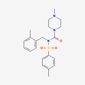 4-methyl-N-(2-methylbenzyl)-N-tosylpiperazine-1-carboxamide