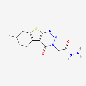 2-(7-Methyl-4-oxo-5,6,7,8-tetrahydro-[1]benzothiolo[2,3-d]triazin-3-yl)acetohydrazide