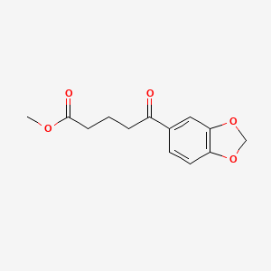 molecular formula C13H14O5 B2733219 Methyl 5-[3,4-(methylenedioxy)phenyl]-5-oxovalerate CAS No. 930116-86-2