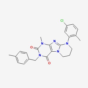 9-(5-chloro-2-methylphenyl)-1-methyl-3-(4-methylbenzyl)-6,7,8,9-tetrahydropyrimido[2,1-f]purine-2,4(1H,3H)-dione
