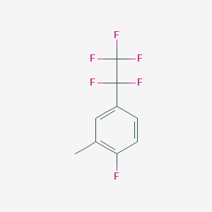 molecular formula C9H6F6 B2733230 1-(Pentafluoroethyl)-4-fluoro-3-methyl-benzene CAS No. 1429056-47-2