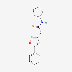 N-cyclopentyl-2-(5-phenylisoxazol-3-yl)acetamide