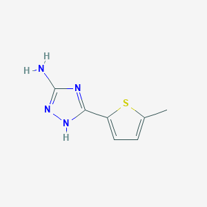 molecular formula C7H8N4S B2733234 5-(5-methylthiophen-2-yl)-4H-1,2,4-triazol-3-amine CAS No. 1016671-83-2