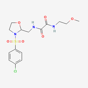 N1-((3-((4-chlorophenyl)sulfonyl)oxazolidin-2-yl)methyl)-N2-(2-methoxyethyl)oxalamide